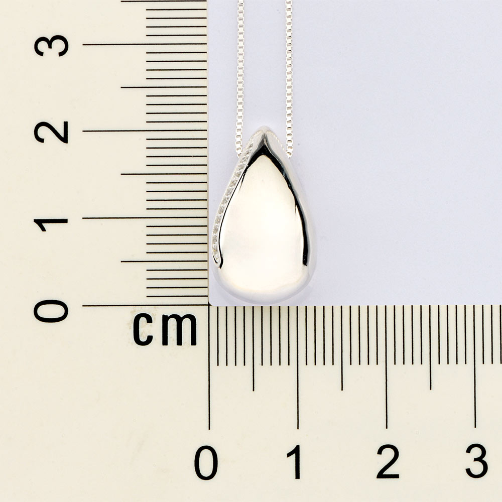 Gargantilha Rommanel com Pingente Gota Bojuda de Prata Maciça 925 83011706 - Imagem 2