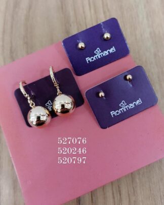Conjunto de Brincos de Bola Rommanel 527076/520246/520797