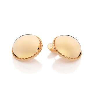 Brinco botão meia esfera banhado a ouro 18k 527481