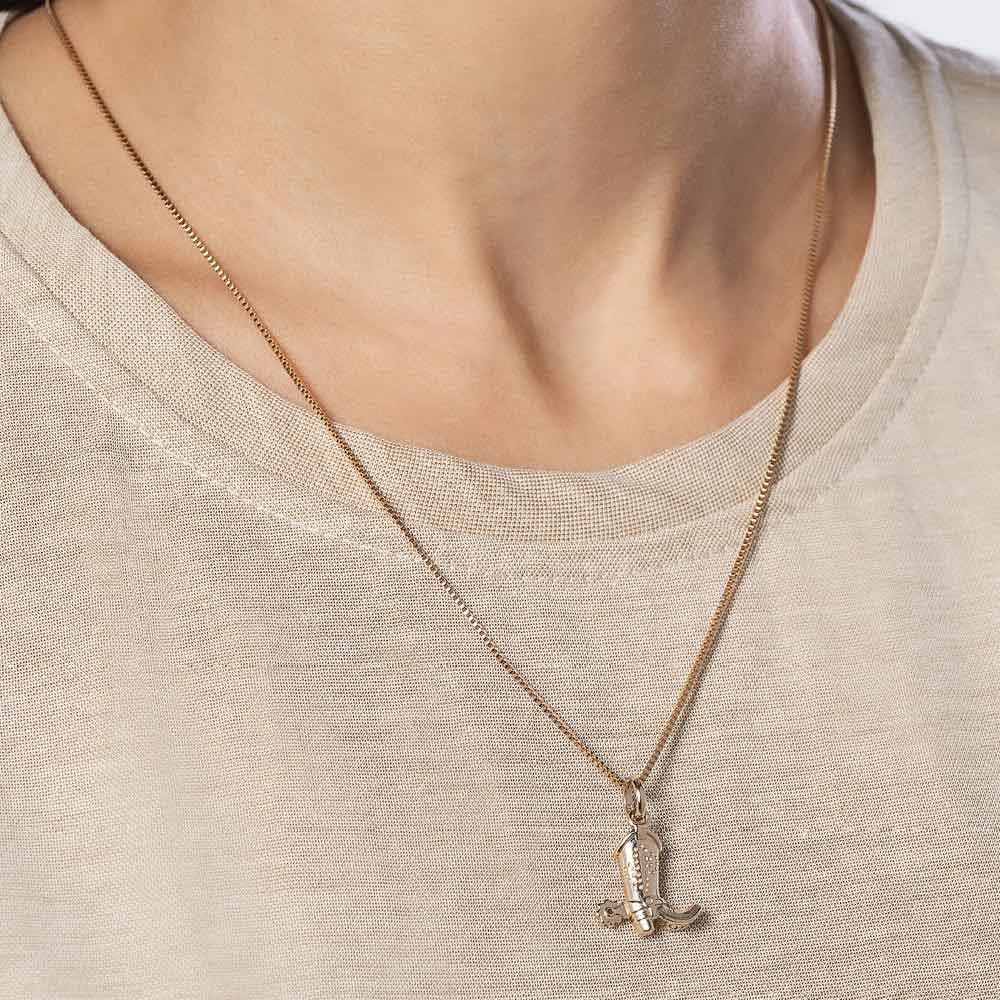 Pingente bota woody com assinatura do andy banhado a ouro 18k Rommanel 542929 - Imagem 4