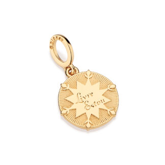 Pingente medalha com escrita livre estou e let it go banhado a ouro 18k 542931 Rommanel