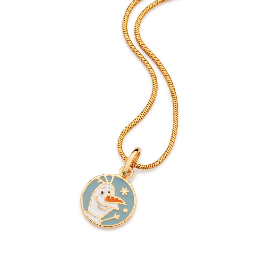 Pingente olaf banhado a ouro 18k com aplicação de resina 542937 Rommanel - Imagem 2