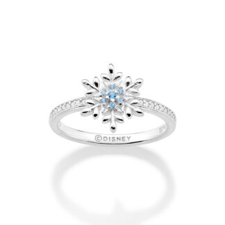 Anel floco de neve de prata maciça 925 com zircônias 810347 Rommanel