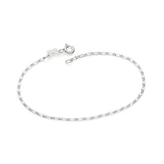 Pulseira com elos batidos de prata maciça 925 850082 Rommanel