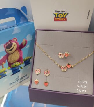 Kit Infantil Rosto Urso Lotso e Morango com Aplicação de Resina (toy story)