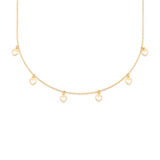 Gargantilha corações banhada a ouro 18k Rommanel 532311