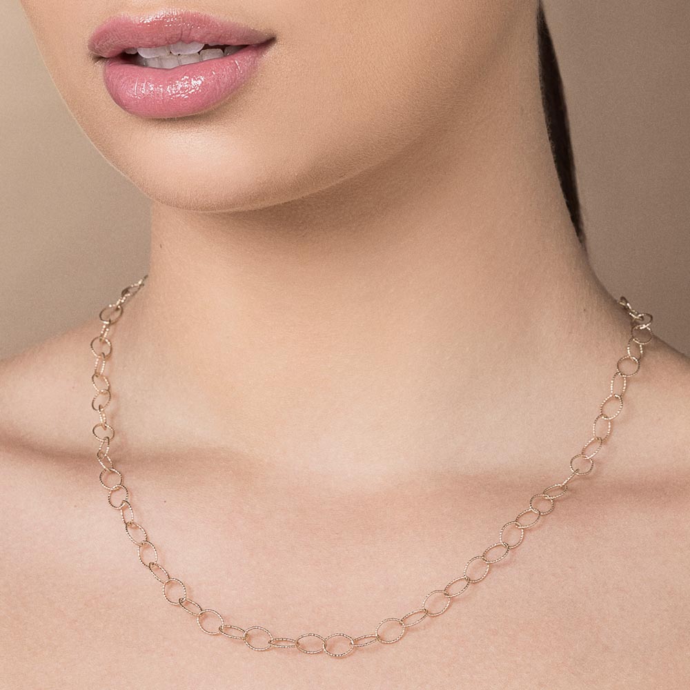 Gargantilha banhada a ouro 18k com coração 532512 Rommanel - Imagem 5