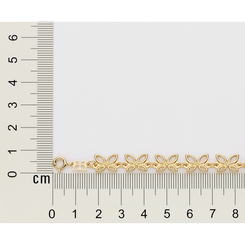 Pulseira banhada a ouro 18k com borboletas 551496 Rommanel - Imagem 2