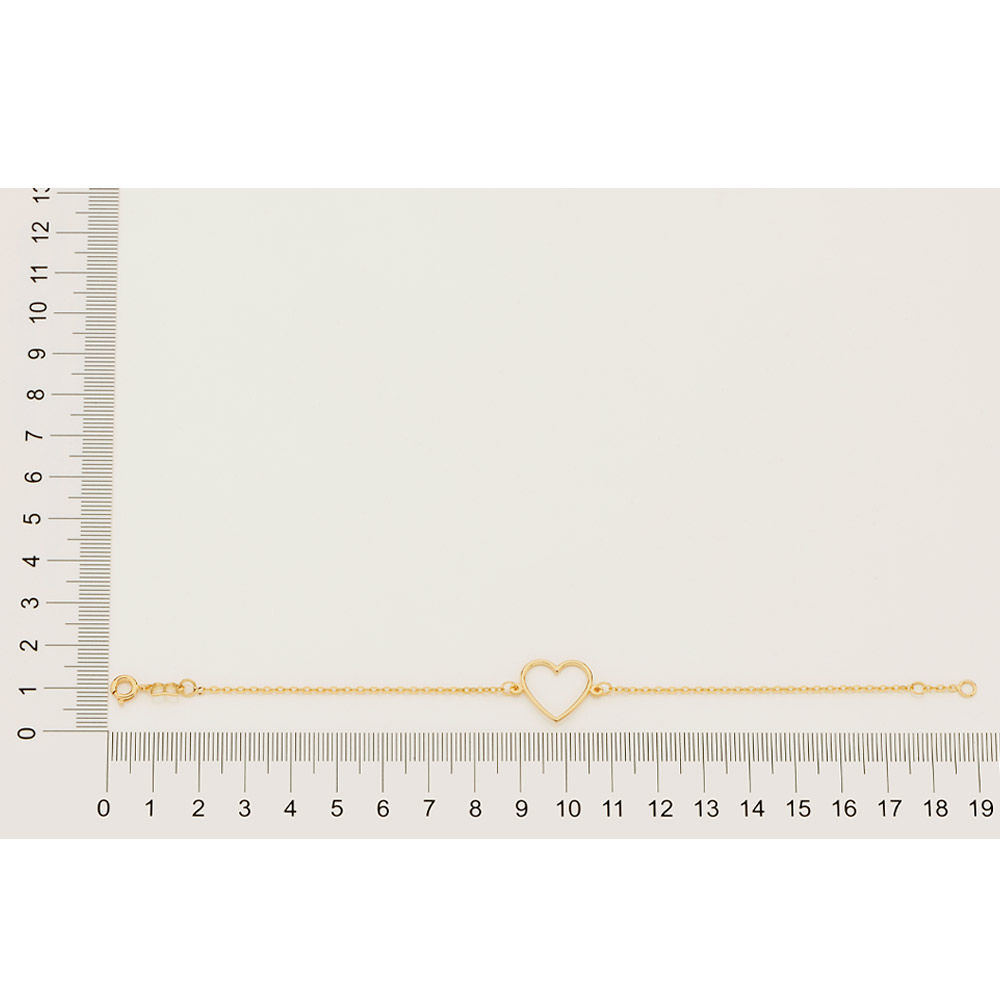Pulseira com coração banhada a ouro 18k Rommanel 551709 - Imagem 2