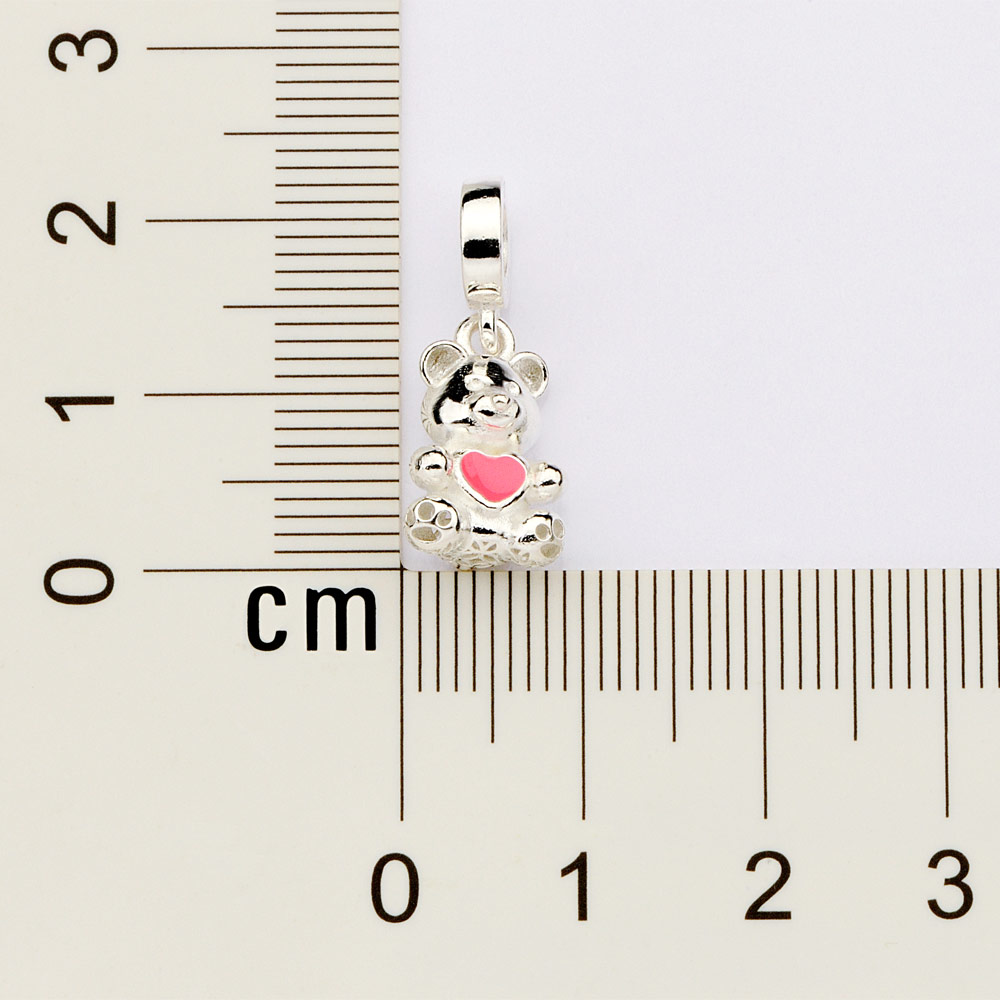 Berloque urso com aplicação de resina de prata maciça 925 Rommanel 840249 - Imagem 2