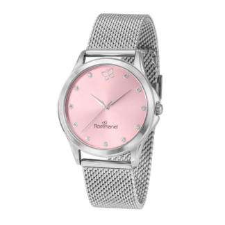 Relógio analógico social prata Rommanel 65020700